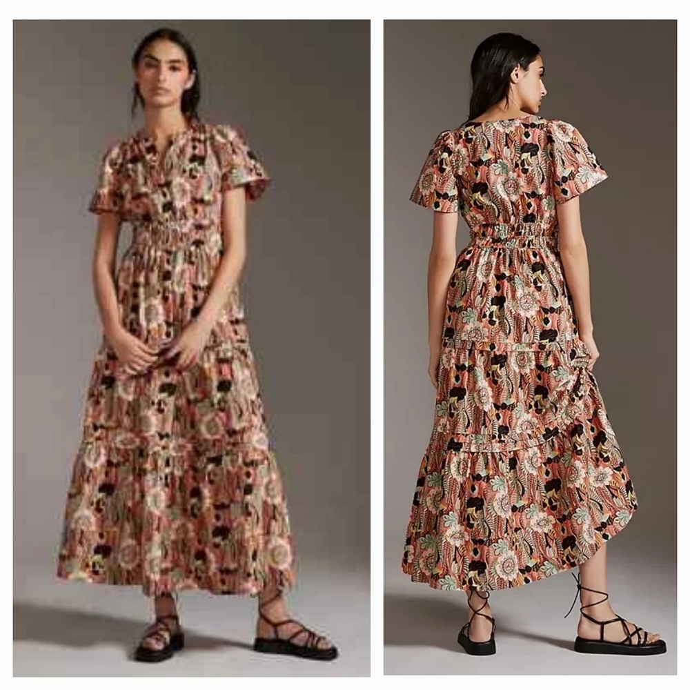 By Anthropologie Floral Maxi Dress